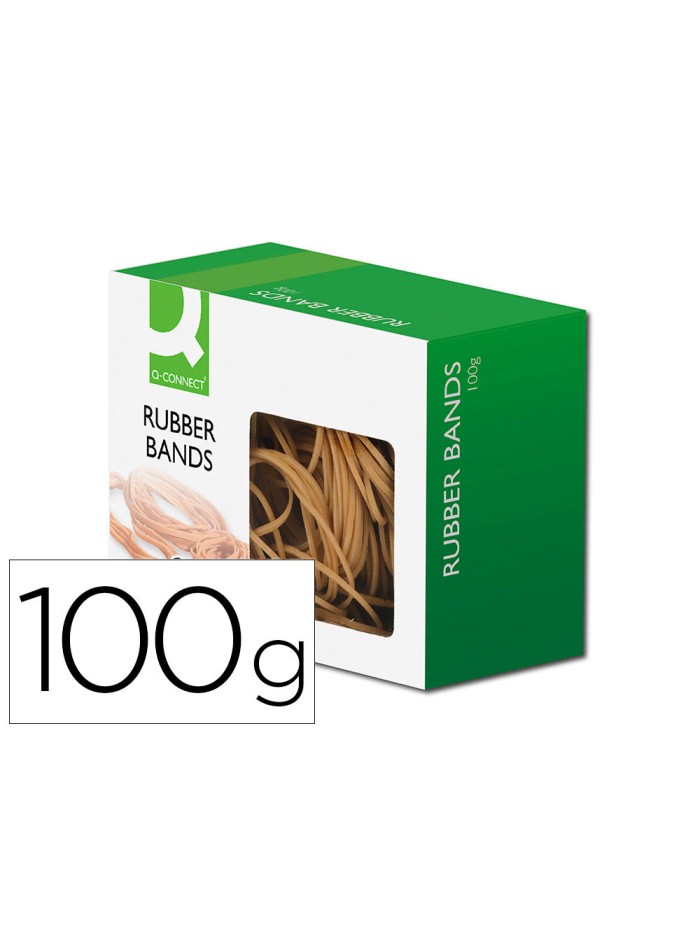 Gomillas elasticas q-connect 100 gr tamaños surtidos Gomillas elasticas q-connect 100 gr tamaños surtidos