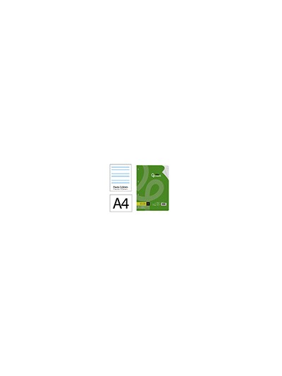 Recambio liderpapel din a4 100 hojas 75 gr pauta 4 3.5mm con margen 4 taladros