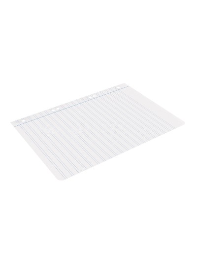 Recambio liderpapel a5 100 hojas 75 gr pauta 5 2.5mm con margen 6 taladros