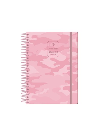Agenda escolar liderpapel 25-26 teens patterns abstract pattern semana vista a6 bilingue papel fsc 80 gr