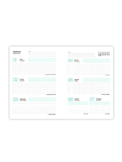 Agenda escolar liderpapel 25-26 teens patterns abstract pattern semana vista a6 bilingue papel fsc 80 gr