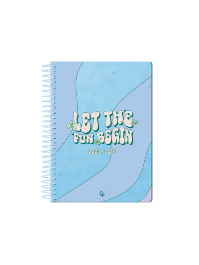 Agenda escolar liderpapel 25-26 espiral zante dia pagina a5 bilingüe papel fsc 80 gr