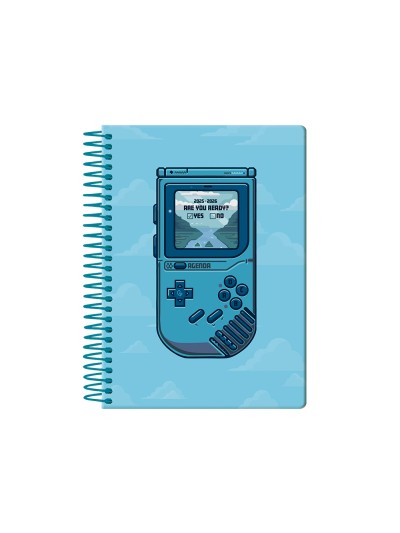 Agenda escolar liderpapel 25-26 espiral game on azul dia pagina a5 bilingüe papel fsc 80 gr