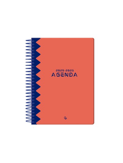 Agenda escolar liderpapel 25-26 espiral classic rojo dia pagina a5 bilingüe papel fsc 70 gr