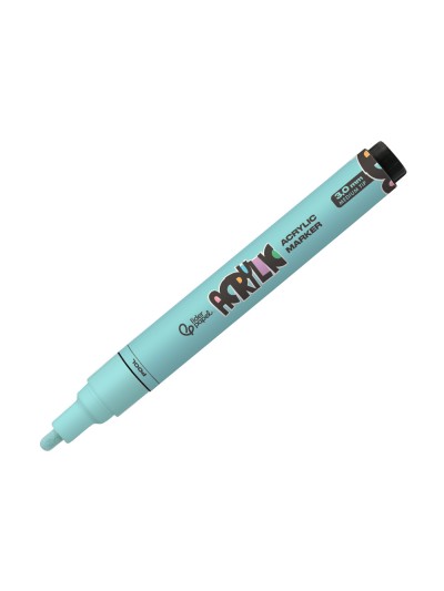 Rotulador liderpapel acrylic base agua todo tipo de superficie punta redonda 3 mm verde menta