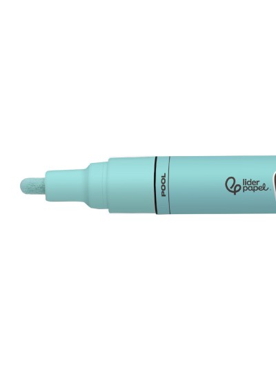 Rotulador liderpapel acrylic base agua todo tipo de superficie punta redonda 3 mm verde menta