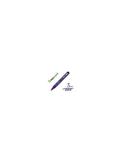 Rotulador liderpapel acrylic base agua todo tipo de superficie punta redonda 3 mm purpura
