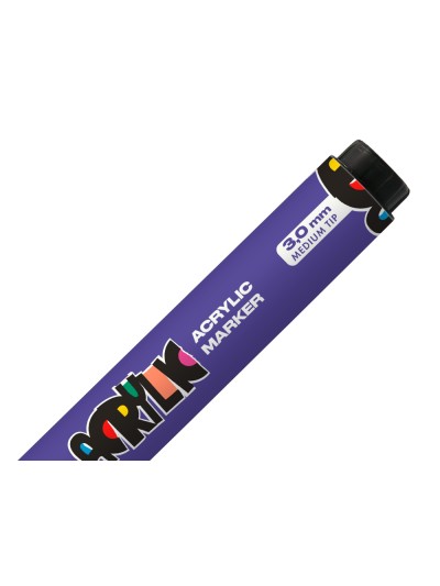 Rotulador liderpapel acrylic base agua todo tipo de superficie punta redonda 3 mm purpura