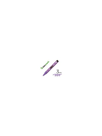 Rotulador liderpapel acrylic base agua todo tipo de superficie punta redonda 3 mm malva
