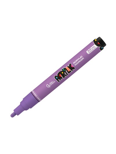 Rotulador liderpapel acrylic base agua todo tipo de superficie punta redonda 3 mm malva