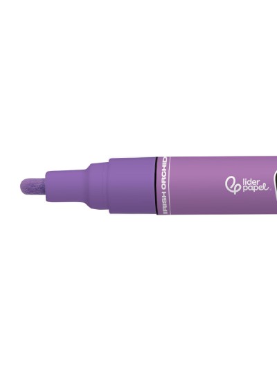 Rotulador liderpapel acrylic base agua todo tipo de superficie punta redonda 3 mm malva