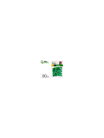 Pompones de colores liderpapel 1,5 cm tonalidades verdes bolsa con 80 unidades