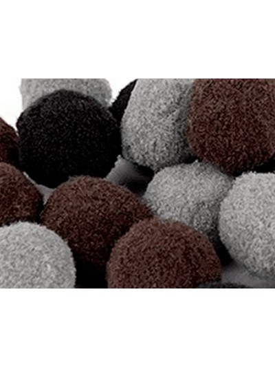 Pompones de colores liderpapel 1,5 cm tonalidades neutras bolsa con 80 unidades