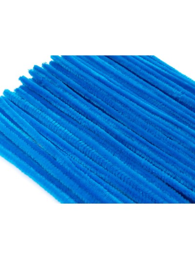 Limpiapipas de chenilla liderpapel 30 cm color azul mate bolsa de 100 unidades