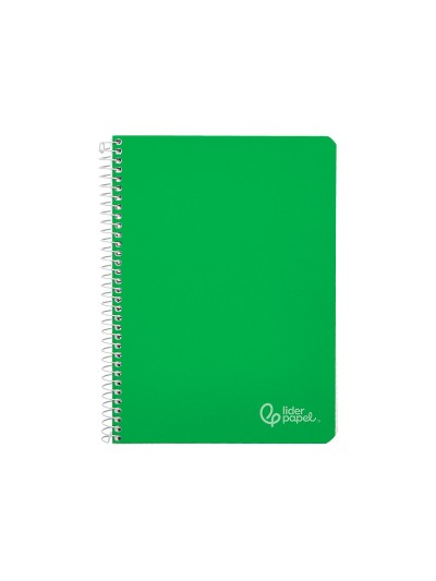 Cuaderno espiral liderpapel a4 witty tapa dura 80h 90gr pauta 3,5mm con margen color verde