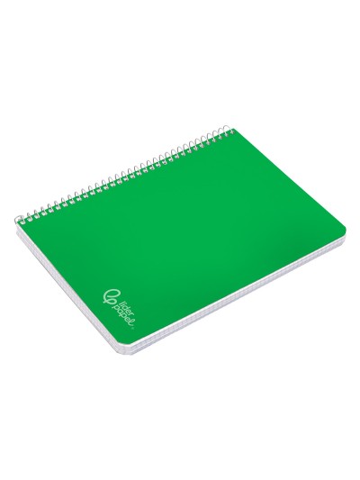 Cuaderno espiral liderpapel a4 witty tapa dura 80h 90gr pauta 3,5mm con margen color verde