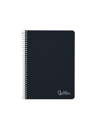 Cuaderno espiral liderpapel a4 witty tapa dura 80h 90gr pauta 3,5mm con margen color negro