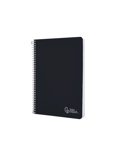 Cuaderno espiral liderpapel a4 witty tapa dura 80h 90gr pauta 3,5mm con margen color negro