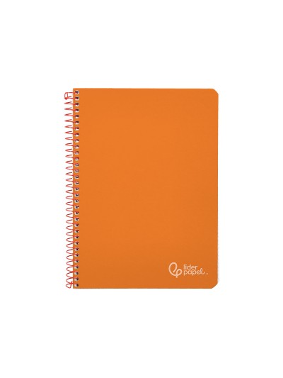 Cuaderno espiral liderpapel a4 witty tapa dura 80h 90gr pauta 3,5mm con margen color naranja