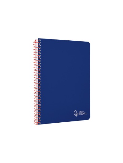Cuaderno espiral liderpapel a4 witty tapa dura 80h 90gr pauta 3,5mm con margen color azul oscuro