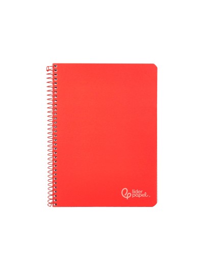 Cuaderno espiral liderpapel a4 witty tapa dura 80h 90gr pauta 2,5mm con margen color rojo