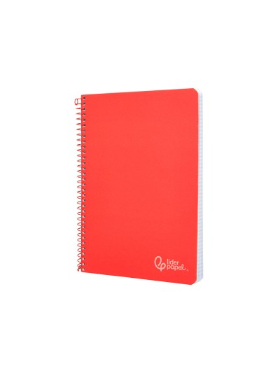 Cuaderno espiral liderpapel a4 witty tapa dura 80h 90gr pauta 2,5mm con margen color rojo