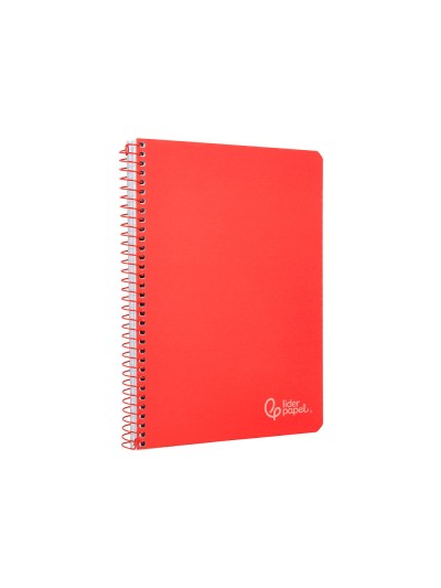 Cuaderno espiral liderpapel a4 witty tapa dura 80h 90gr pauta 2,5mm con margen color rojo