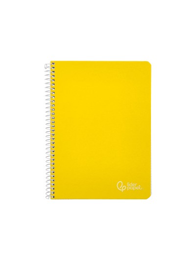 Cuaderno espiral liderpapel a4 witty tapa dura 80h 90gr pauta 2,5mm con margen color amarillo