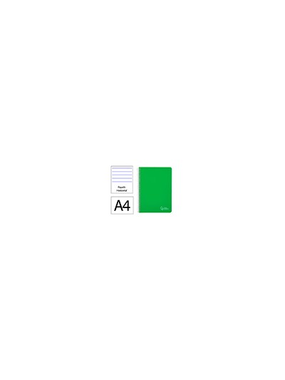 Cuaderno espiral liderpapel din a4 witty tapa dura 80h 90gr rayado horizontal con margen color verde