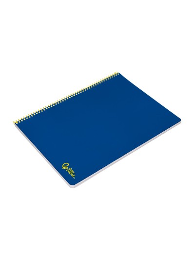 Cuaderno espiral liderpapel a4 smart tapa blanda 80h 75gr pauta 2,5mm con margen color azul oscuro