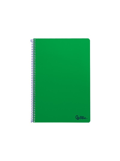 Cuaderno espiral liderpapel a4 smart tapa blanda 80h 75gr rayado horizontal con margen color verde