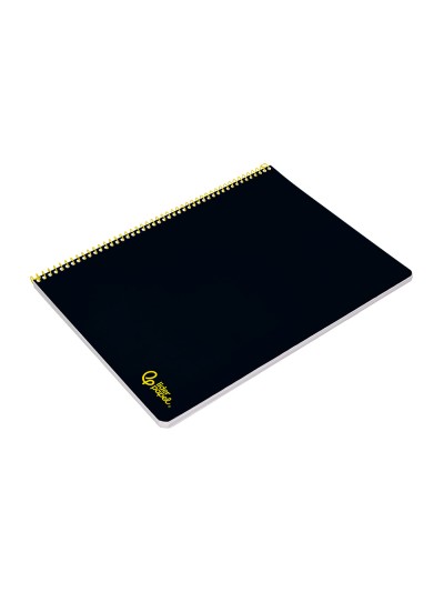 Cuaderno espiral liderpapel a4 smart tapa blanda 80h 75gr rayado horizontal con margen color negro