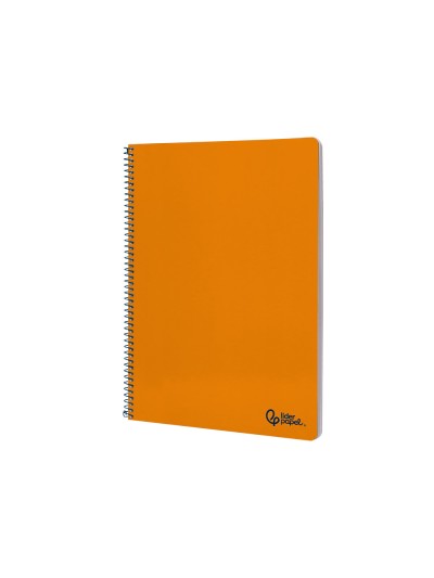 Cuaderno espiral liderpapel a4 smart tapa blanda 80h 75gr rayado horizontal con margen color naranja