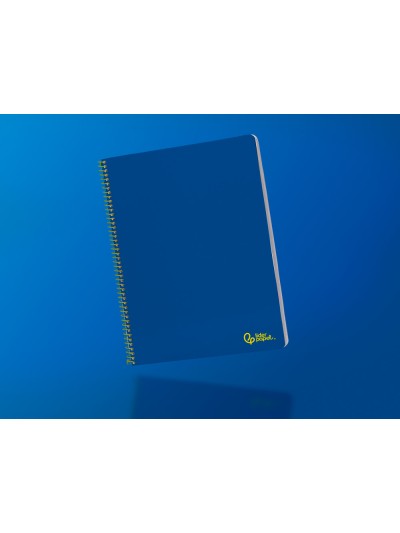 Cuaderno espiral liderpapel a4 smart tapa blanda 80h 75gr rayado horizontal con margen color azul oscuro