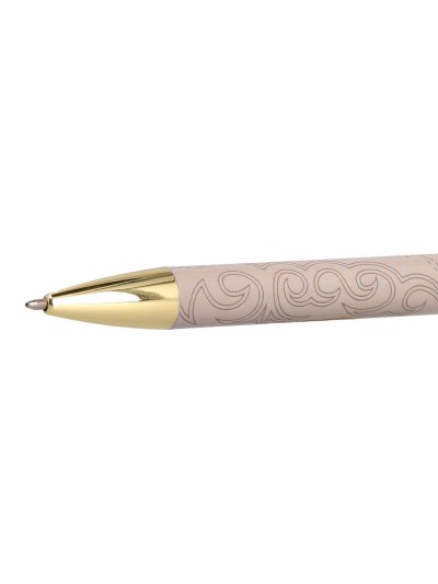 Boligrafo belius wild west aluminio color beige dorado tinta color azul caja de diseño