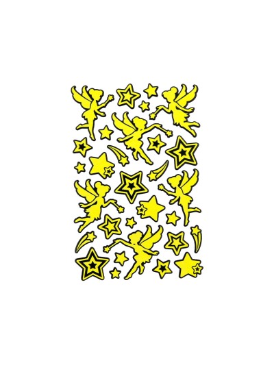 Pegatinas imaginovo luminosas hadas con relieve 190x105 mm en blister