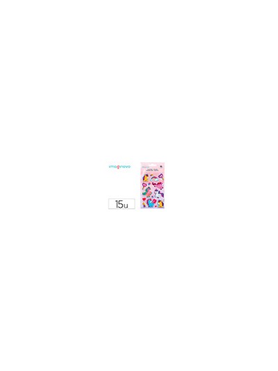 Pegatinas imaginovo unicornios magic dreams con brillo 190x105 mm en blister