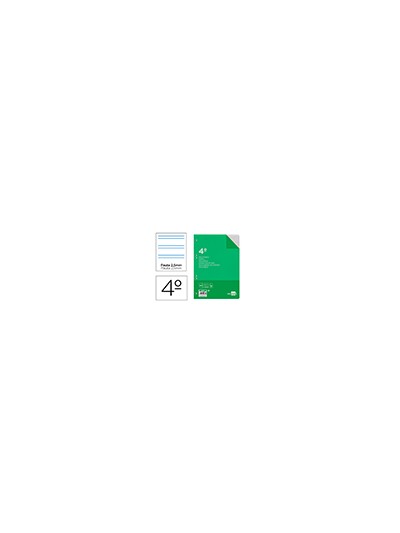 Recambio liderpapel cuarto 100 hojas 60g/m2 pauta 5ª 2.5mm con margen 6 taladros