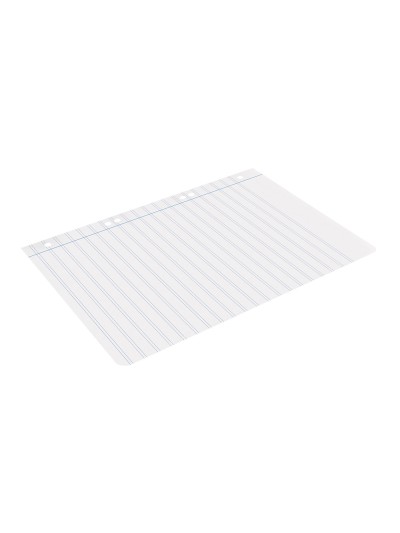 Recambio liderpapel cuarto 100 hojas 60g/m2 pauta 5ª 2.5mm con margen 6 taladros