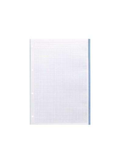 Recambio liderpapel a4 120 hojas 90gr cuadro 5 mm 4 taladros bandas de 5 colores pasteles