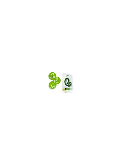 Papel liderpapel a4 80g/m2 liso paquete de 250 hojas