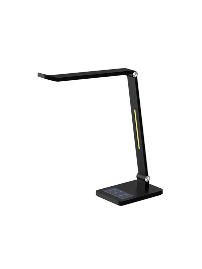 Lampara de oficina q-connect sobremesa profesional abs 40 leds 10 w interruptor sensor 3 niveles color negro