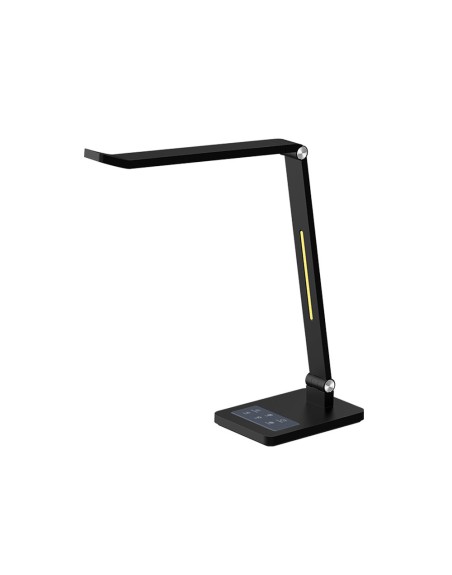 Lampara de oficina q-connect sobremesa profesional abs 40 leds 10 w interruptor sensor 3 niveles color negro