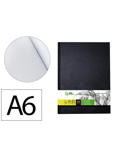 Bloc dibujo liderpapel esbozos encuadernado din a6 148x105 mm 100 hojas 100 gr/m2