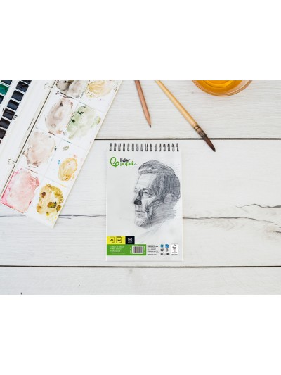 Bloc dibujo liderpapel esbozos espiral din a6 105x148mm 100 hojas 90gr/m2 sin recuadro