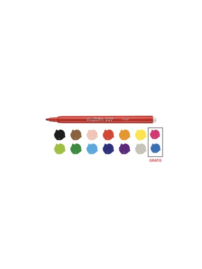 Rotulador carioca joy estuche de 12 unidades colores surtidos + 2 gratis
