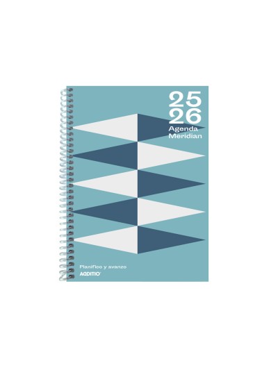 Agenda espiral additio del estudiante meridian din a5 semana vista 144 paginas tapa polipropileno 150x210 mm