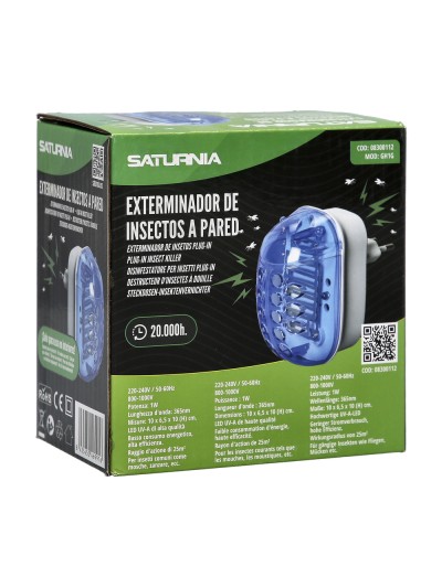 Exterminador De Insectos A Pared 1,5 Watt.