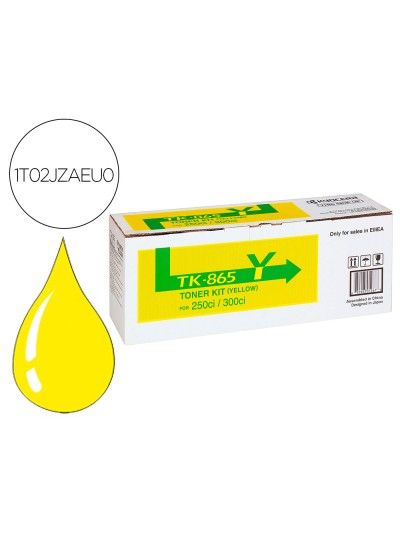 Toner tk865y kyocera -mita copiadora amarillo taskalfa 200ci / 300ci 12.000 paginas