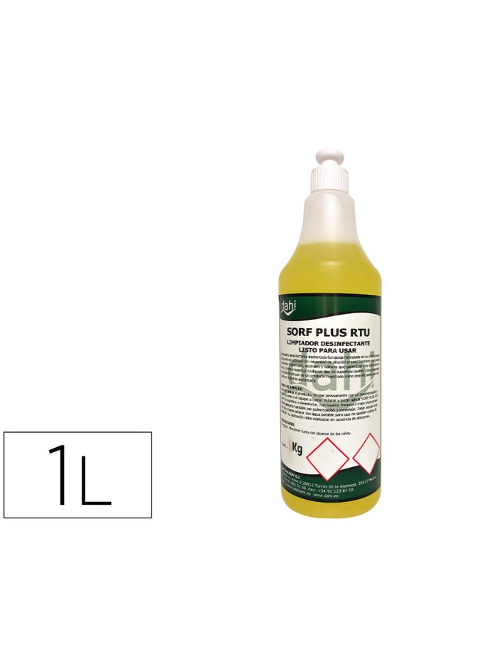 Limpiador higienizante desodorizante desinfectante dahi dj plus rtv botella 1 litro Limpiador higienizante desodorizante desinfectante dahi dj plus rtv botella 1 litro